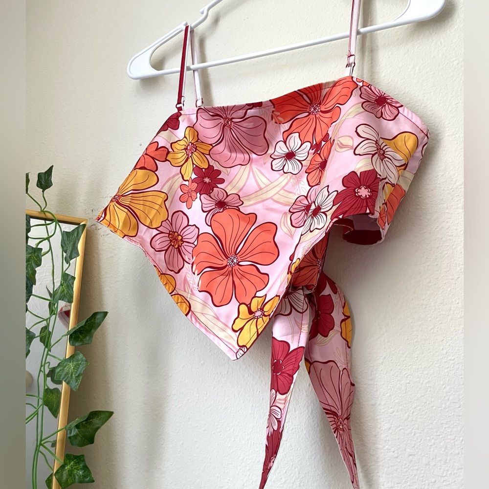 s floral tie tank